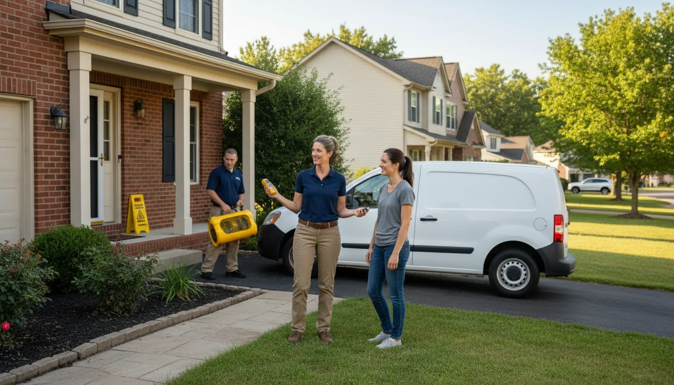 Residential water damage restoration in Pinola, MS